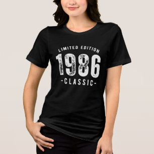 1986 Classic Vintage Birth Year Tri-Blend Shirt