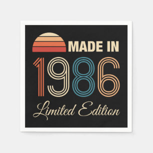 1986 Limited Edition 40th Birthday Napkin