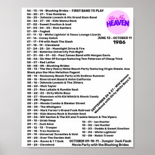 1986 PART 1 - ROCK'N'ROLL HEAVEN POSTER