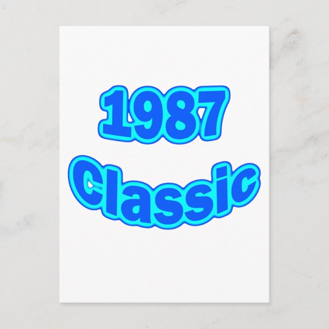 1987 Classic Blue Postcard (Front)