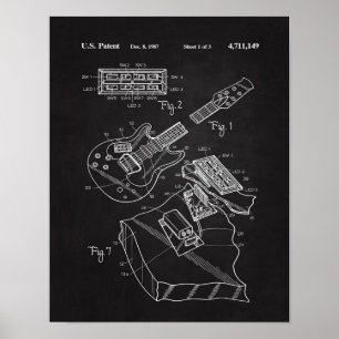 1987 Electric Guitar-Unique Funny Music Lover Gift Poster