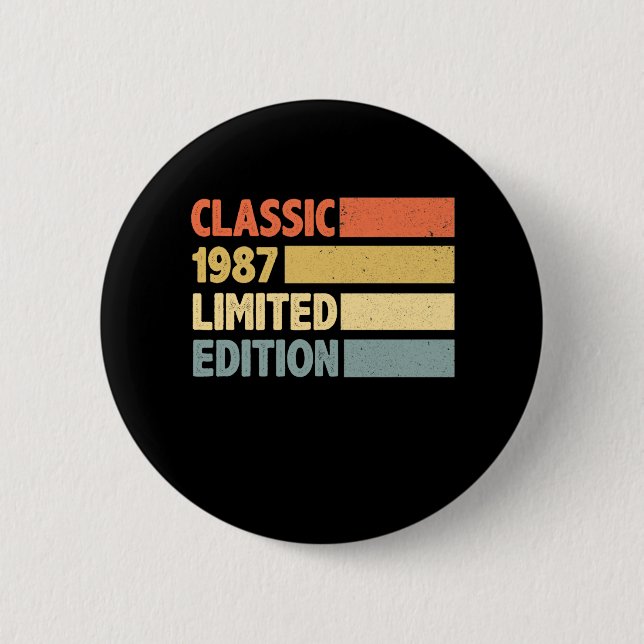 1987 Limited Edition 6 Cm Round Badge (Front)