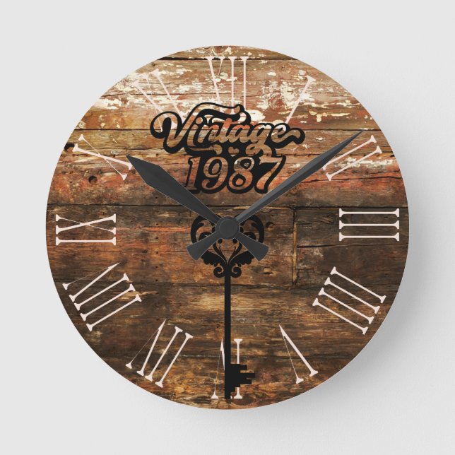 1987 Vintage Acrylic Wall Clock (Front)