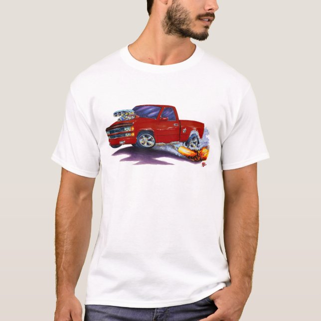 1988-98 Silverado Maroon Truck T-Shirt (Front)