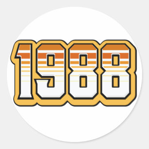 1988 CLASSIC ROUND STICKER