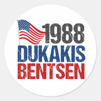 1988 Dukakis Bentsen Retro Democrat