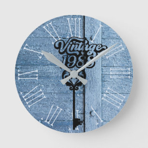 1988 Vintage Acrylic Wall Clock
