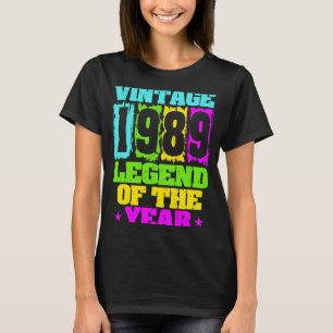 1989 Birthday Vintage 1989 & Born In 1989 Made In T-Shirt