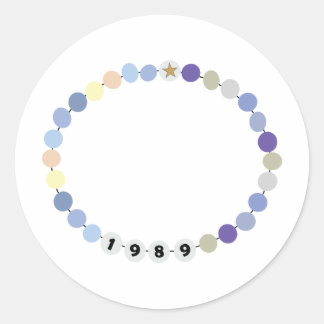 1989 Friendship Bracelet Classic Round Sticker