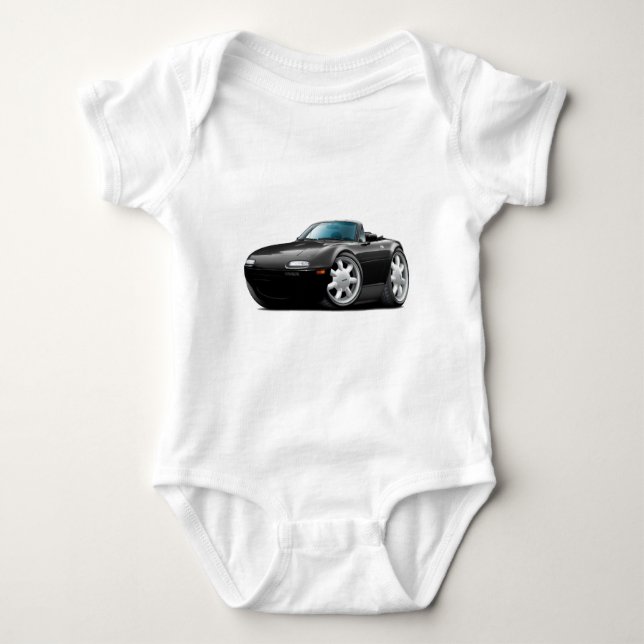 1990-98 Miata Black Car Baby Bodysuit (Front)