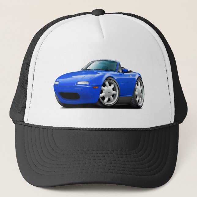 1990-98 Miata Blue Car Trucker Hat (Front)