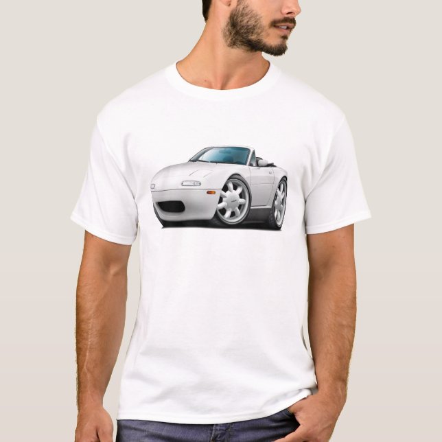 1990-98 Miata White Car T-Shirt (Front)