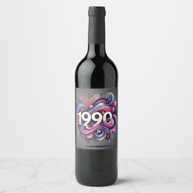 1990: A Retro-Futuristic Vision (Label Set) Wine Label (Front)