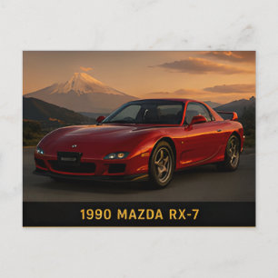 1990 Mazda RX-7 Classic Japanese Rotary Sports Postcard