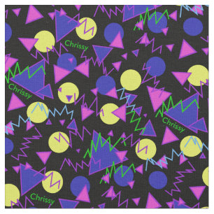 1990 retro custom name fabric