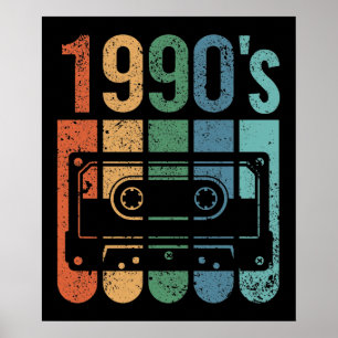 1990's Cassette Tape (Grunge Effect) Poster