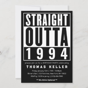 1990s Hip Hop Birthday Party Invitation