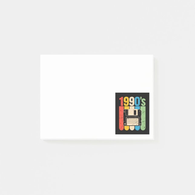 1990s retro floppy disc computer nostalgia post-it notes (Front)