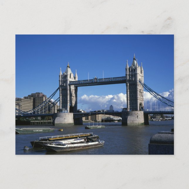 1990's view of Tower Bridge  Postcard (Front)