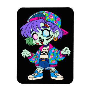 1990s Zombie Girl Magnet