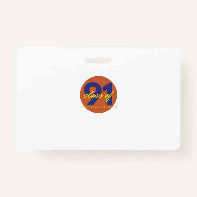 1991 class reunion ID badge (Front)