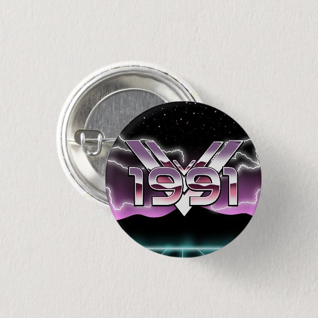 1991 Tech noir 3 Cm Round Badge (Front & Back)