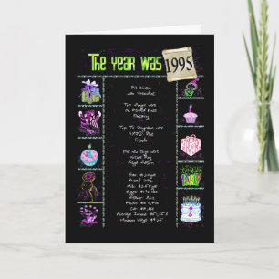 1995 Birthday Fun Facts Card
