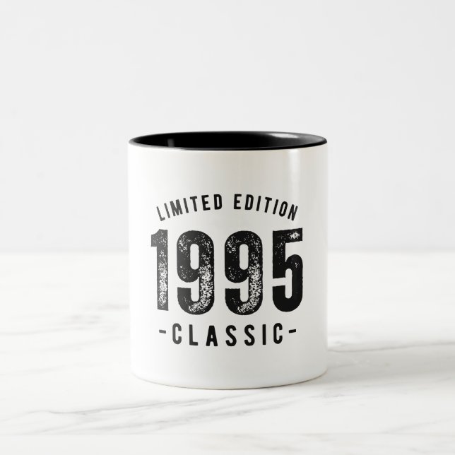 1995 Classic Birth Year Two-Tone Coffee Mug (Center)