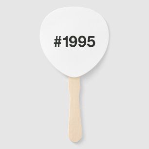 1995 Hashtag 30 Birthday Anniversary Hand Fan
