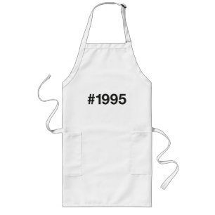 1995 Hashtag 30 Birthday Anniversary Long Apron