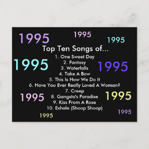 1995 Songs Postcard