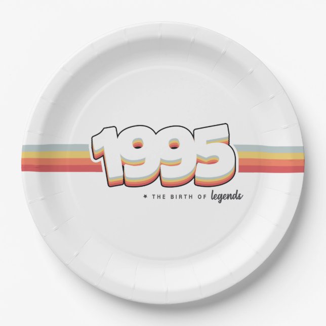 1995 The birth of legends Paper Plate (Front)
