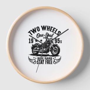 1995s Motorcycle Vintage Clock