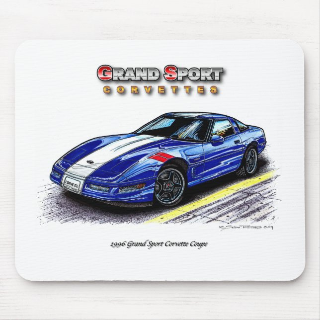 1996 Grand Sport Corvette Coupe Mouse Pad (Front)