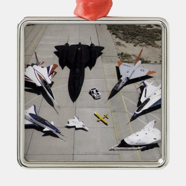1997 Dryden Research Aircraft Fleet on Ramp Metal Ornament (Front)