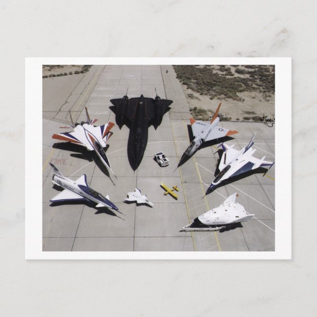 1997 Dryden Research Aircraft Fleet on Ramp Postcard (Front)