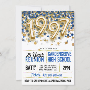 1997 High School College Reunion Invitation