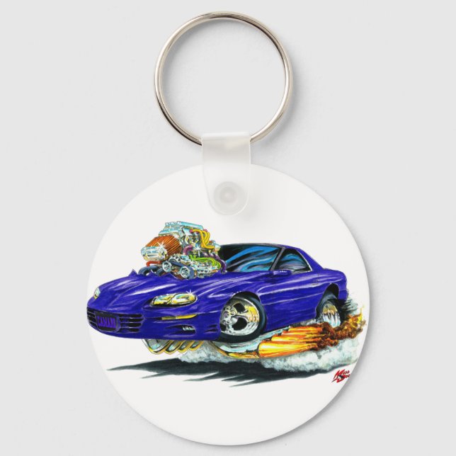 1998-02 Camaro Blue Car Key Ring (Front)