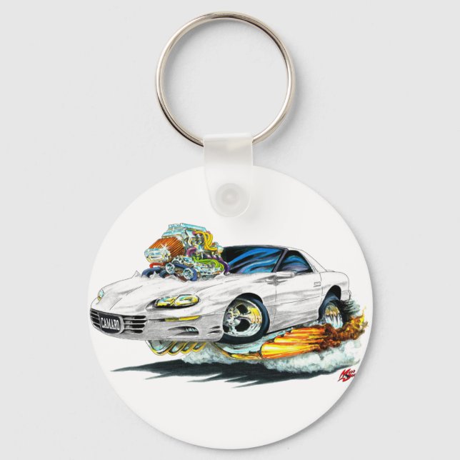 1998-02 Camaro White Car Key Ring (Front)