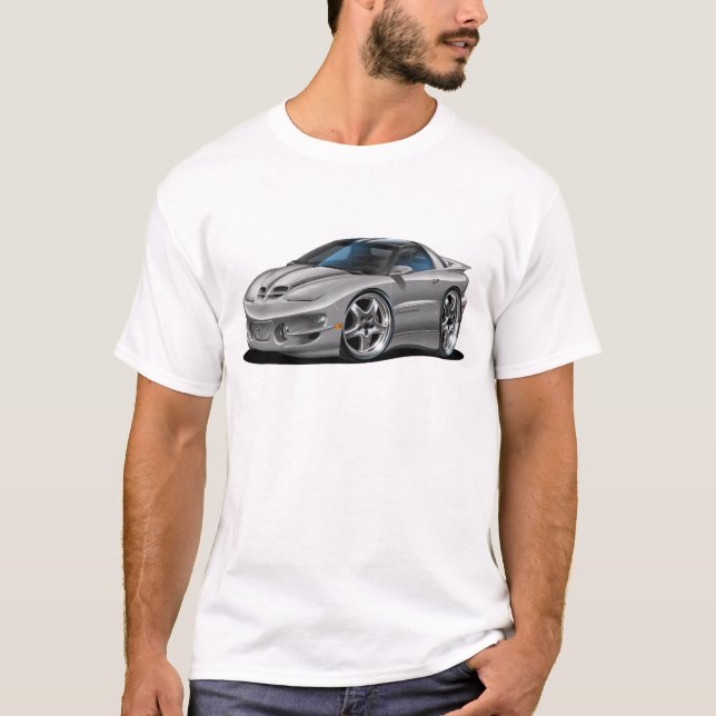 1998-02 Firebird Trans Am Silver Car T-Shirt (Front)