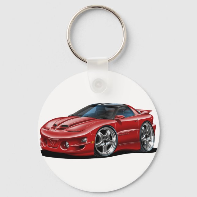 1998-02 Trans Am Maroon Car Key Ring (Front)