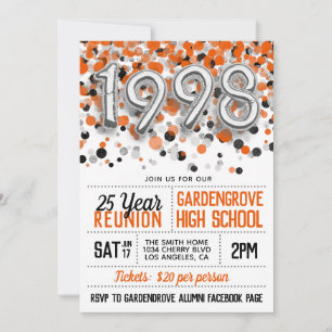 1998 High School College Reunion Invitation