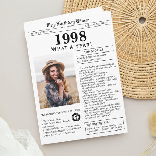 1998 Newspaper Birthday card