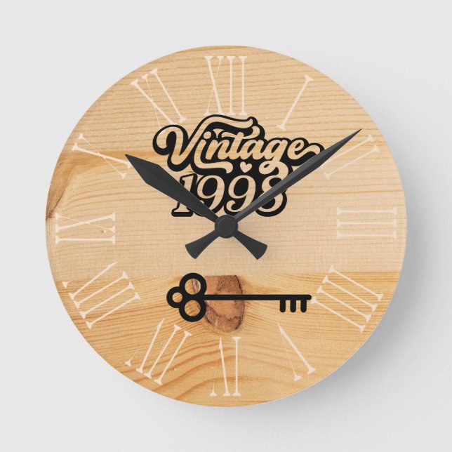 1998 Vintage Acrylic Wall Clock (Front)