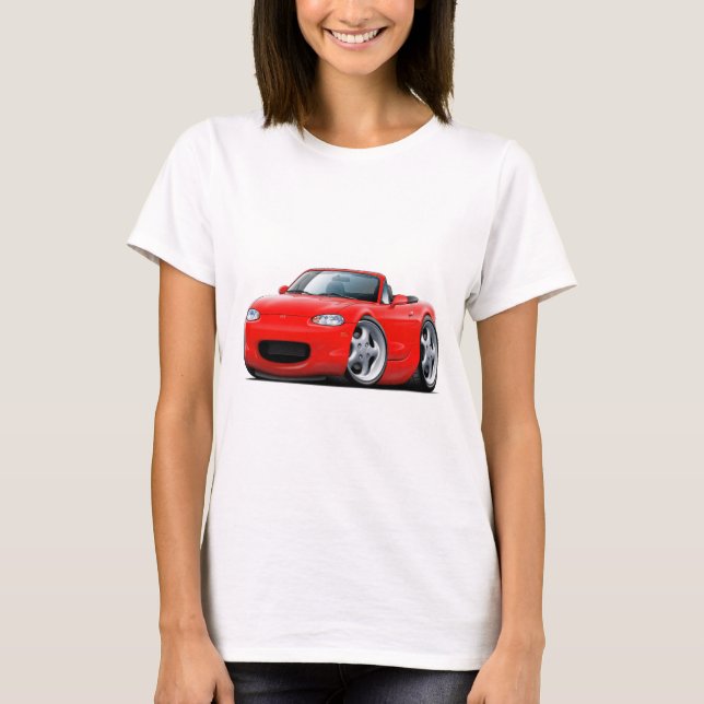 1999-05 Miata Red Car T-Shirt (Front)