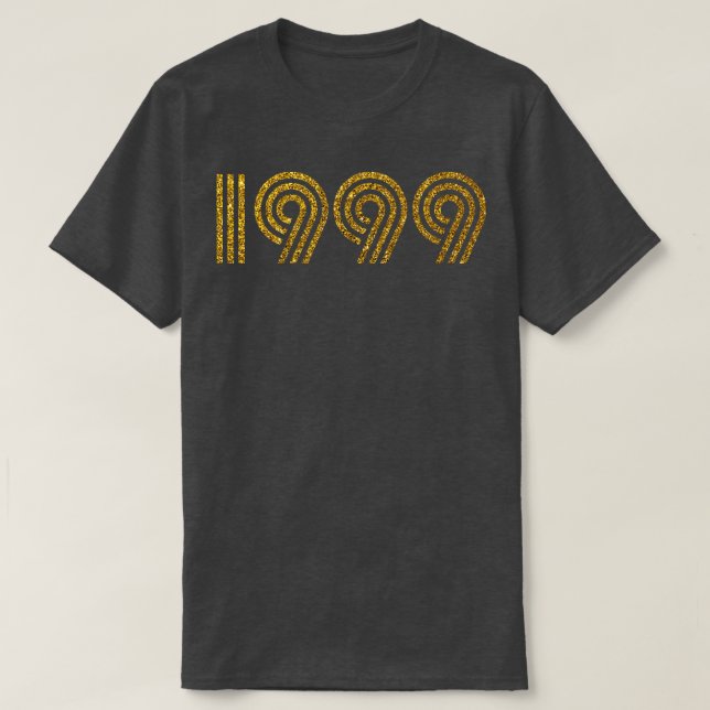 1999 Birth Year Glitter Effect T-Shirt (Design Front)