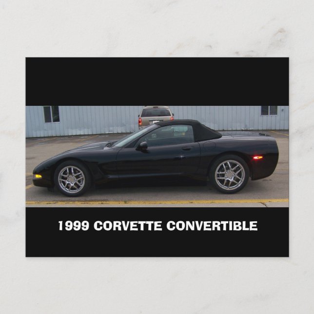 1999 CORVETTE CONVERTIBLE SIDE VIEW POSTCARD (Front)