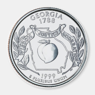 1999 Georgia State Quarter magnet
