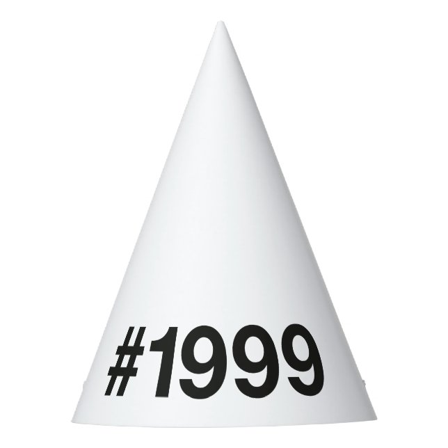 1999 Hashtag 26 Birthday Anniversary Party Hat (Front)