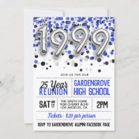 1999 High School College Reunion Invitation